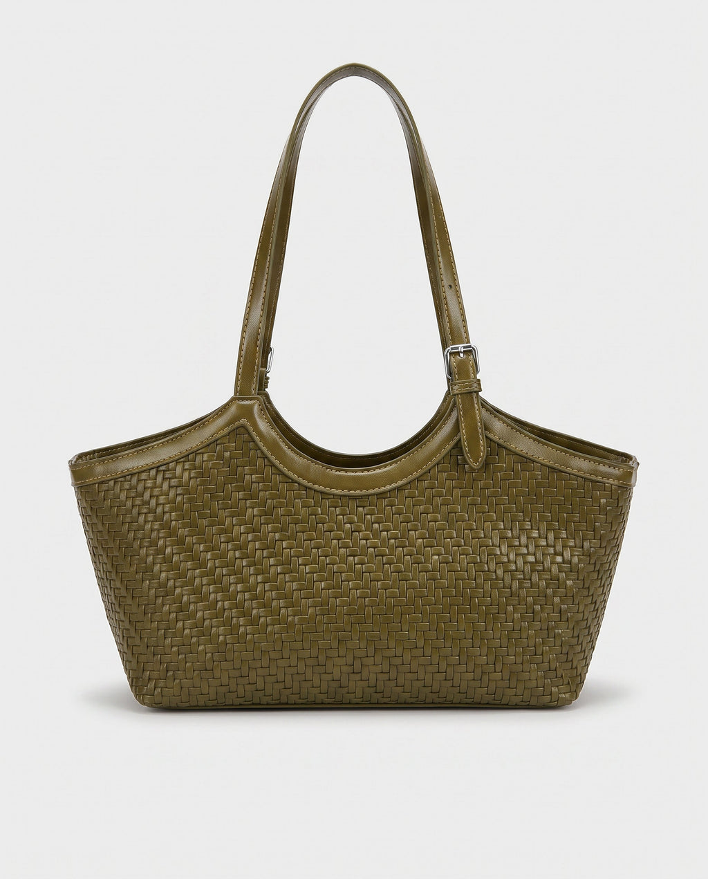 Kaori Woven Basket Tote in Olive - view 1