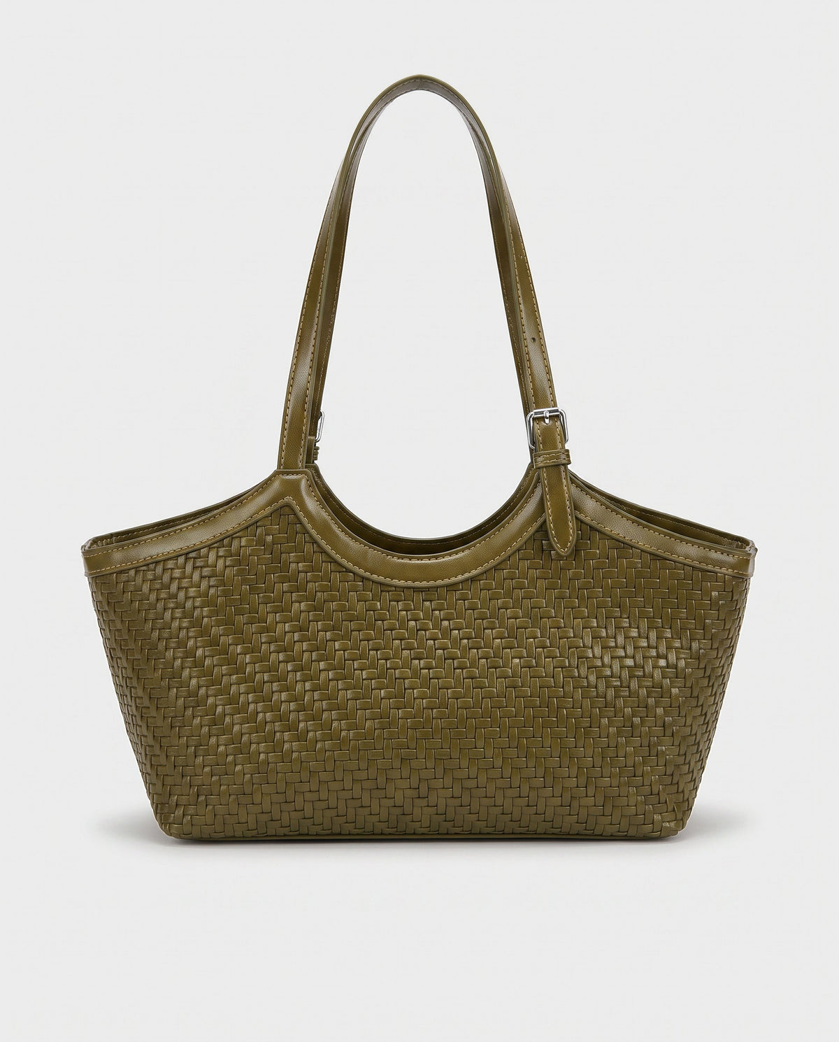 Kaori Woven Basket Tote in Olive - view 1