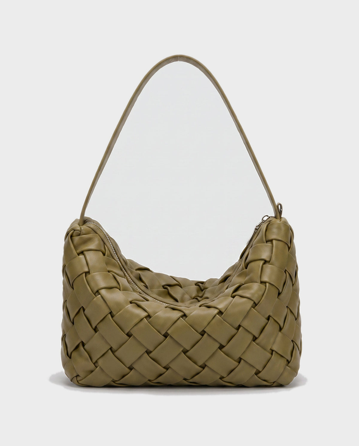 Umi Woven Slouch Hobo in Olive - view 1
