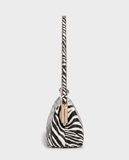 Chika Clasp-Frame Bag in Zebra