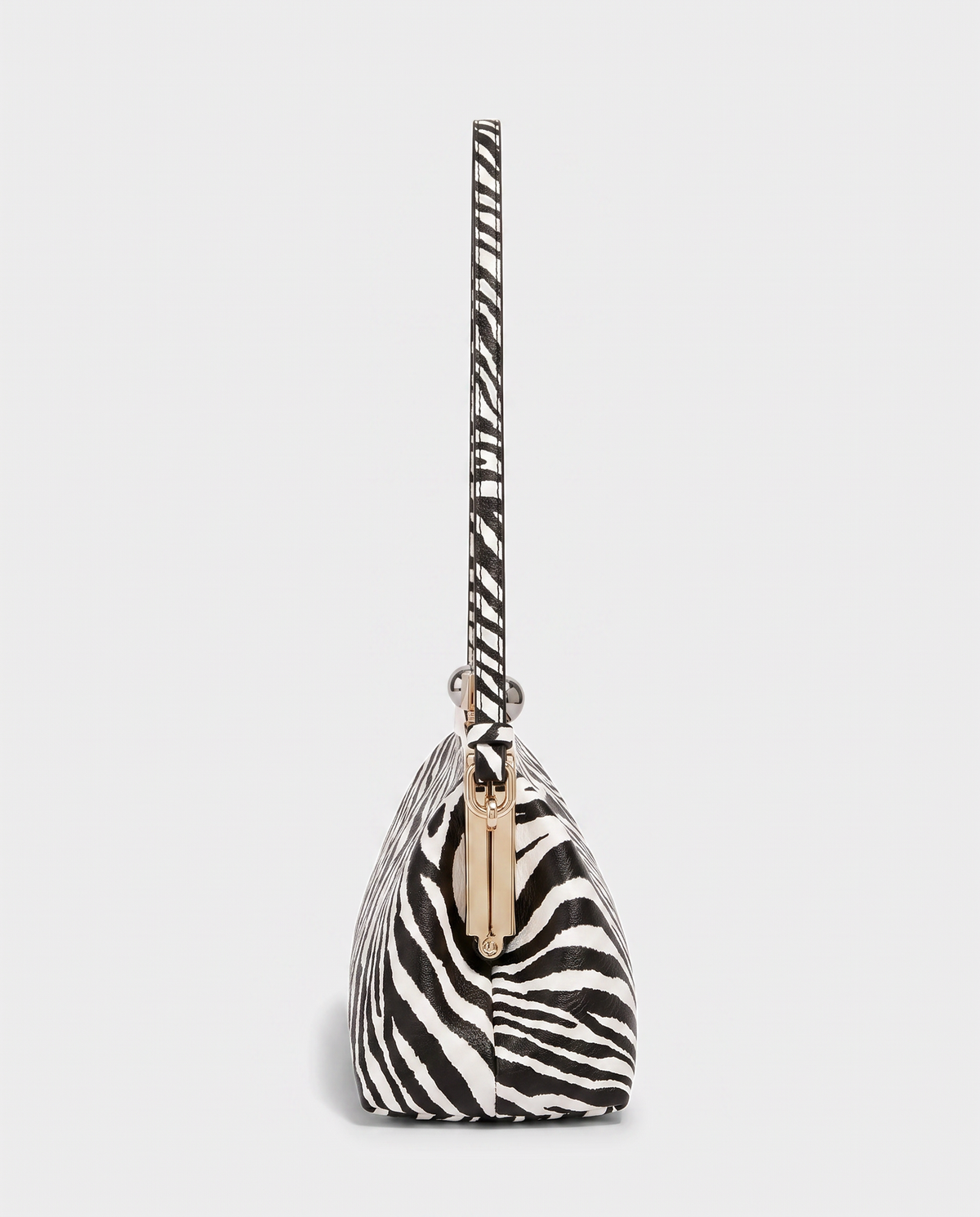 Chika Clasp-Frame Bag in Zebra
