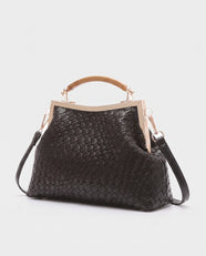 Mei Woven Frame Bag in Black