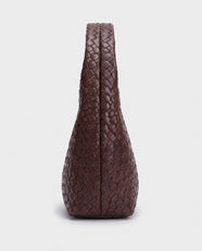 Miyu Woven Hobo in Dark Brown