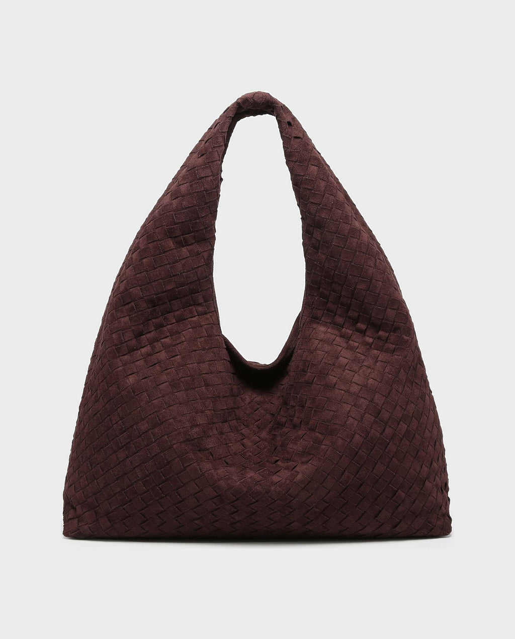 Shiori Woven Slouch Bag in Burgundy - view 1