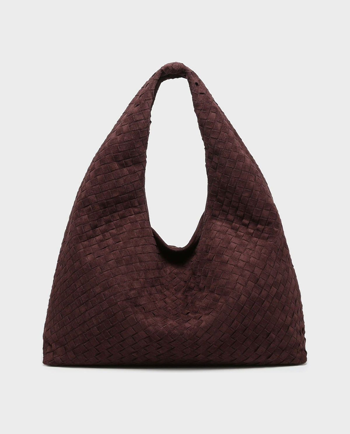 Shiori Woven Slouch Bag in Burgundy - view 1