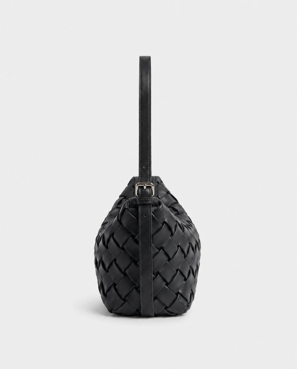 Umi Woven Slouch Hobo in Black