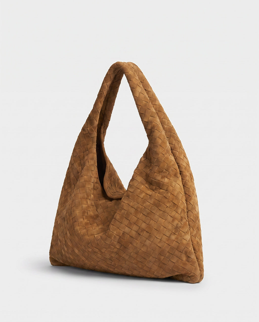Shiori Woven Slouch Bag in Tan