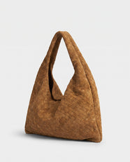 Shiori Woven Slouch Bag in Tan