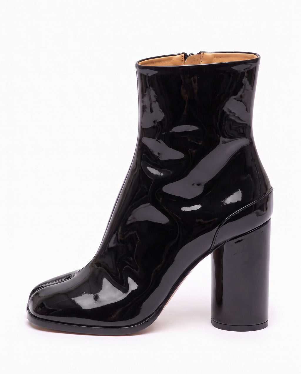 Ginza Tabi Ankle Boot in Black Patent