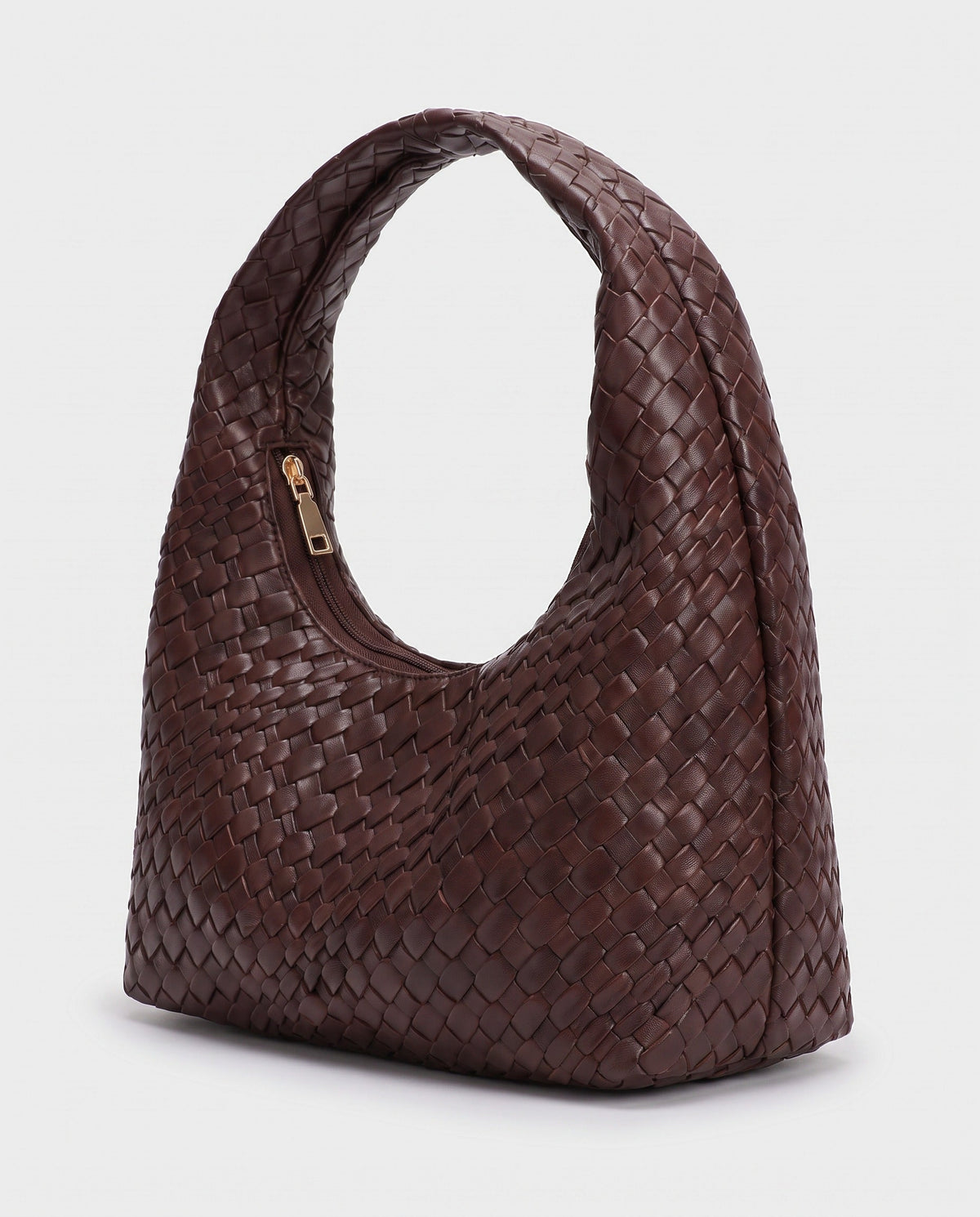 Miyu Woven Hobo in Dark Brown