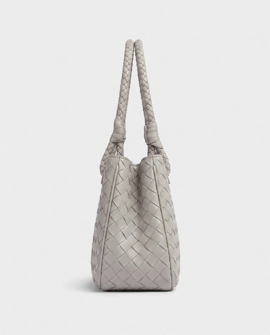 Tsubaki Woven Shoulder Tote in Dove Grey