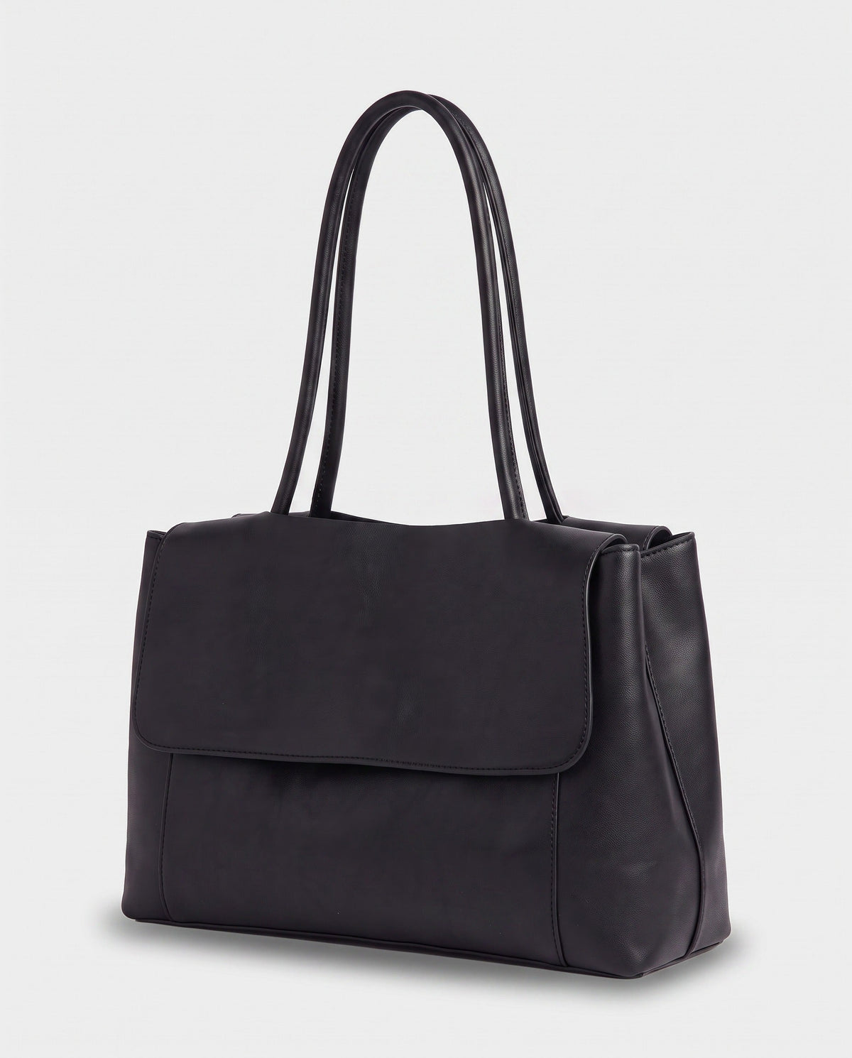 Riko Flap Shoulder Bag in Black