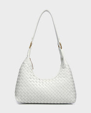 Seri Woven Shoulder Bag in White - view 1