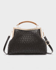Mei Woven Frame Bag in Black
