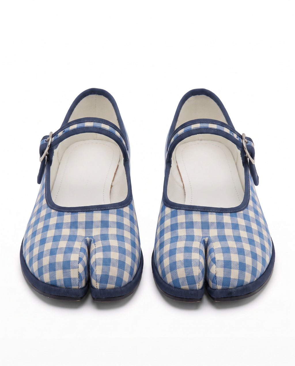 Haru Tabi Mary Jane in Blue Gingham