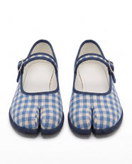 Haru Tabi Mary Jane in Blue Gingham