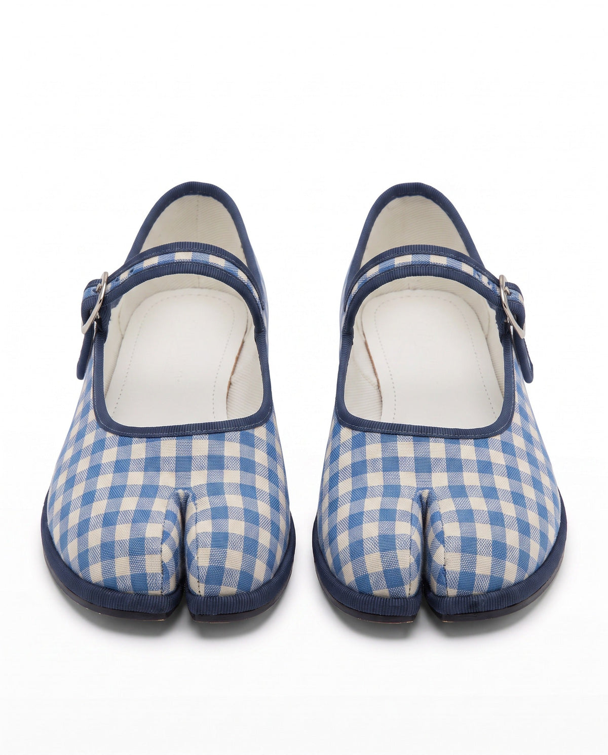 Haru Tabi Mary Jane in Blue Gingham