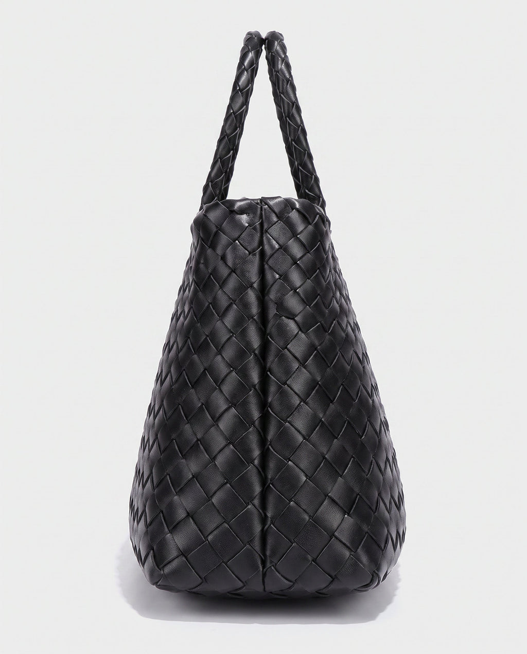 Saki Woven Market Bag in Black - view 2
