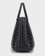 Saki Woven Market Bag in Black - view 2