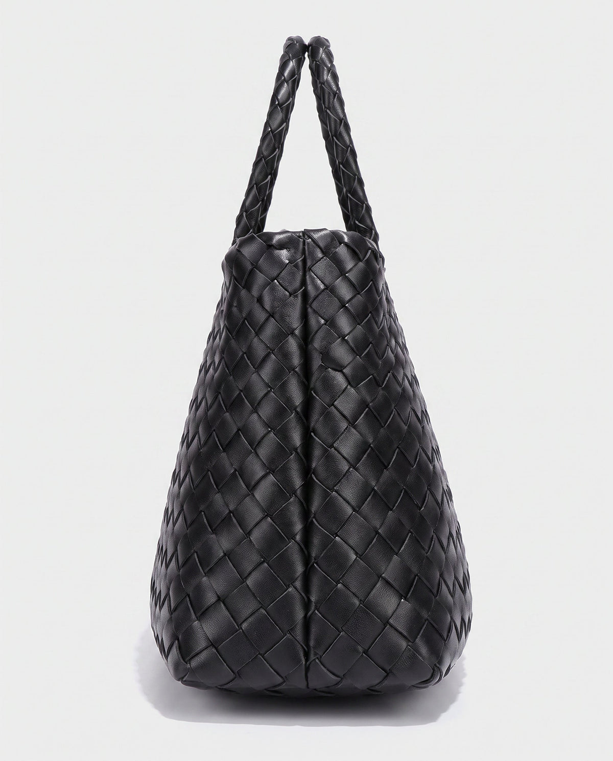 Saki Woven Market Bag in Black - view 2
