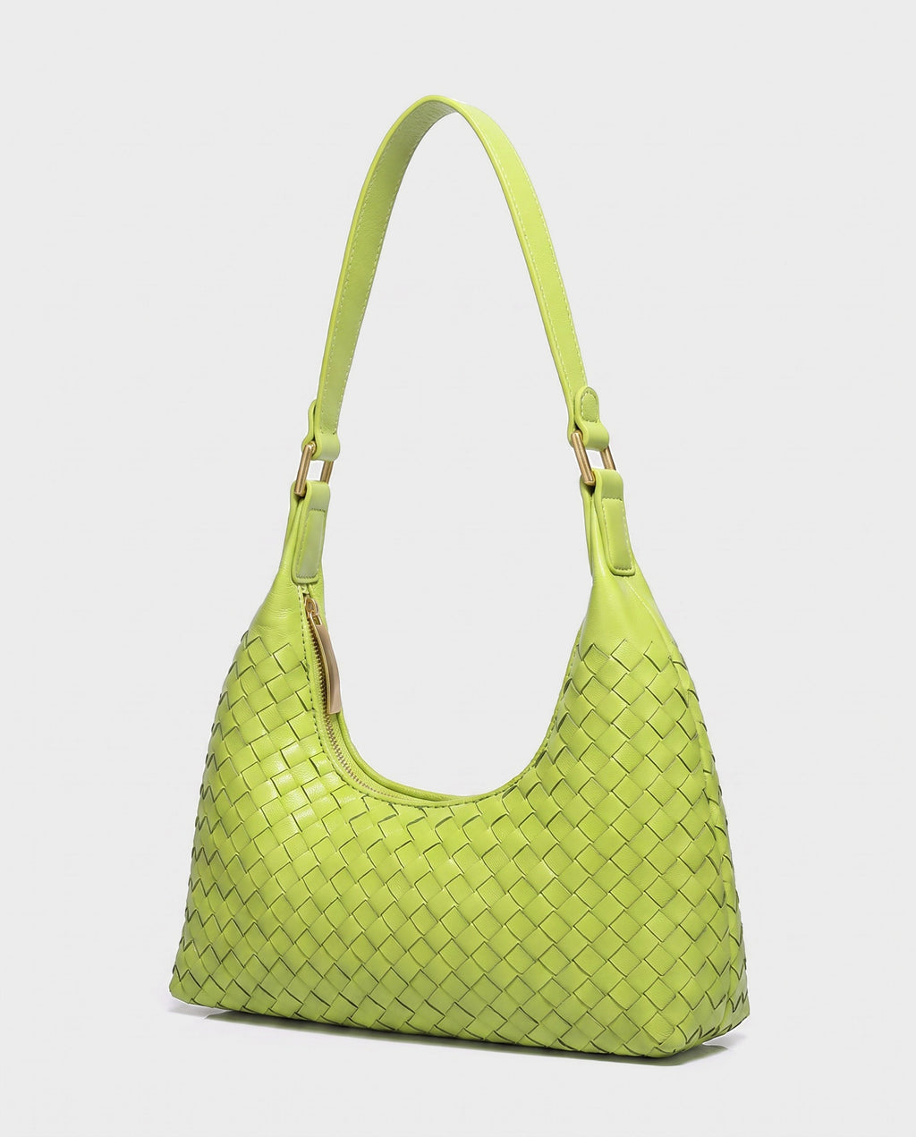 Seri Woven Shoulder Bag in Lime