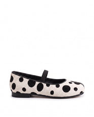 Chihiro Tabi Mary Jane in Cream Polka Dot