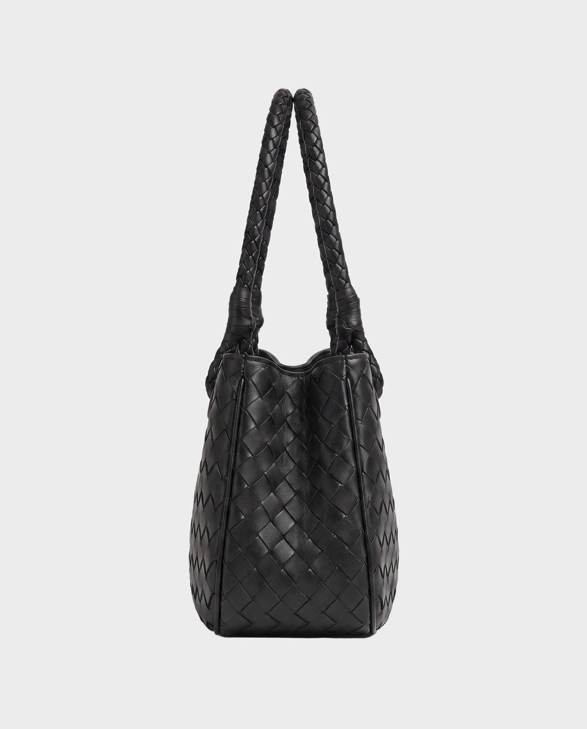Tsubaki Woven Shoulder Tote in Charcoal