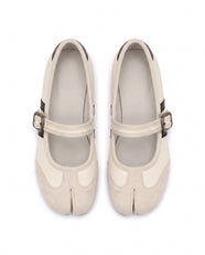 Akari Tabi Two-Tone Mary Jane in White