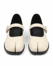 Kiku Tabi Buckle Mary Jane in Cream