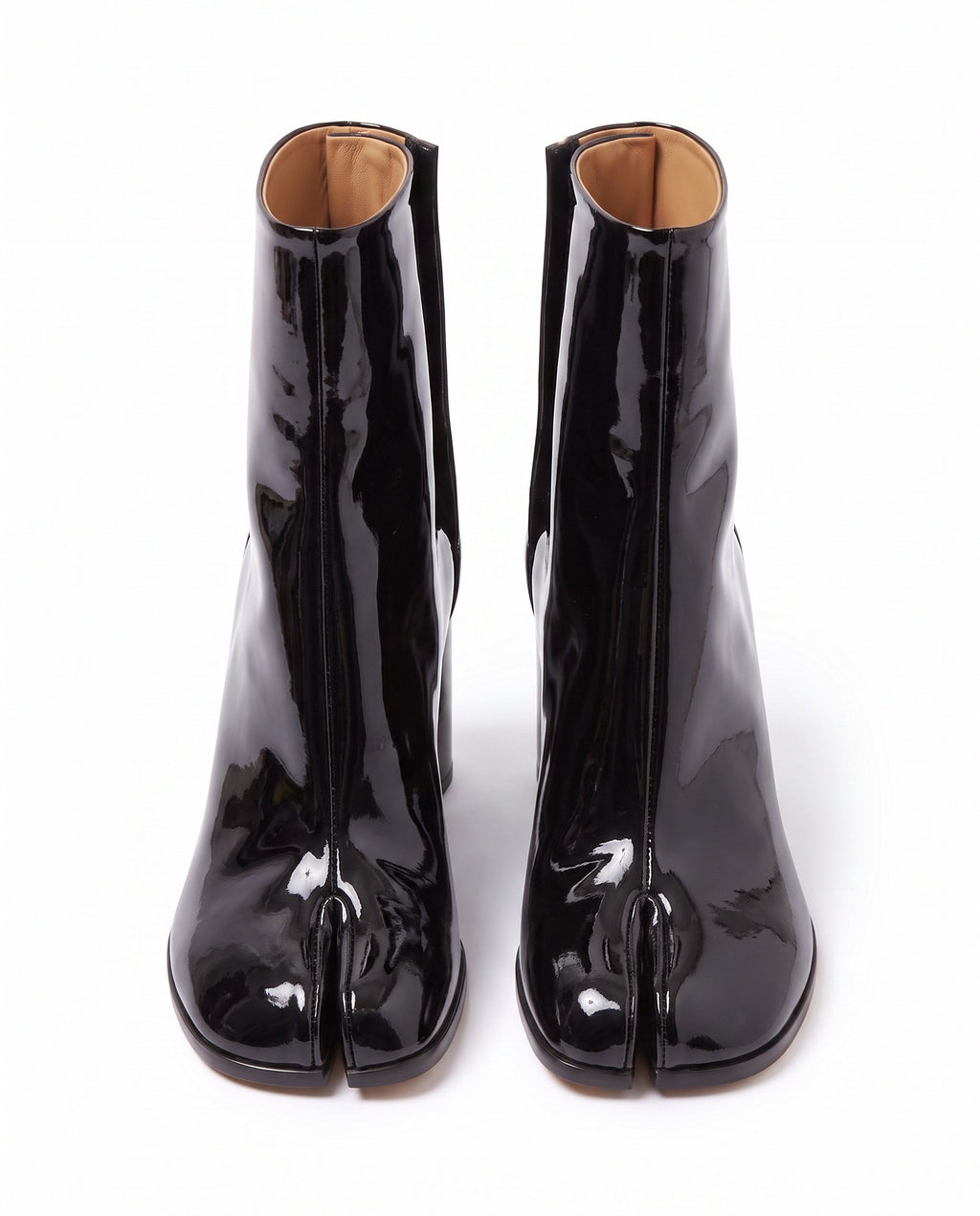 Ginza Tabi Ankle Boot in Black Patent