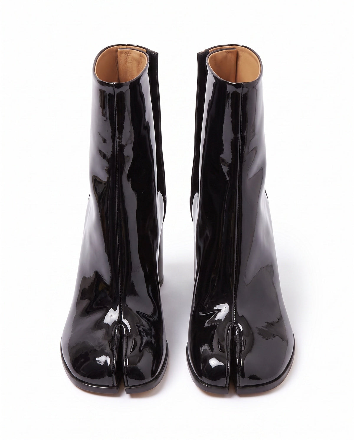 Ginza Tabi Ankle Boot in Black Patent