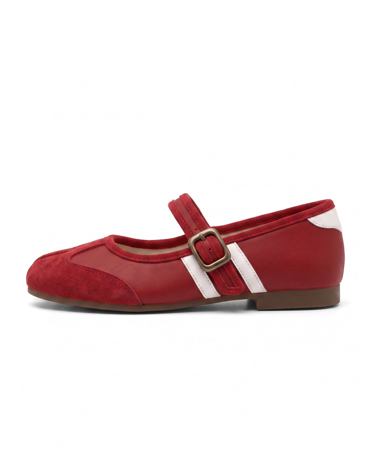 Akari Tabi Two-Tone Mary Jane in Red