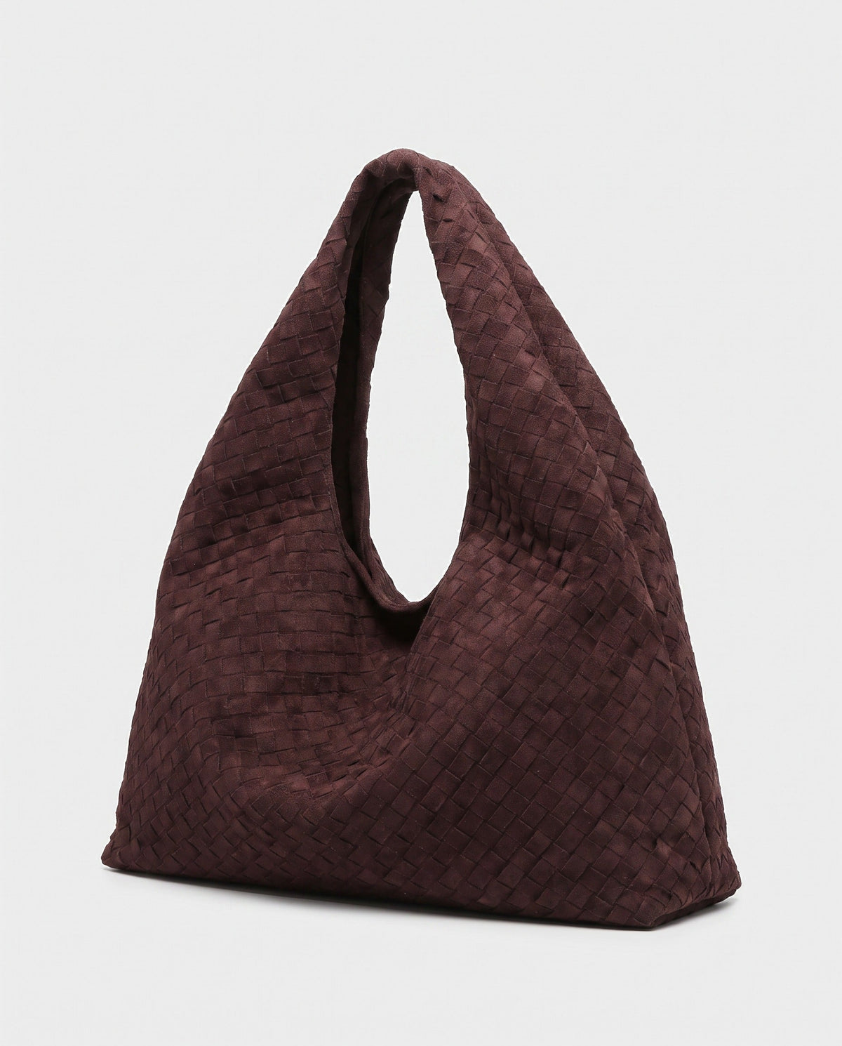 Shiori Woven Slouch Bag in Burgundy