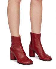 Ginza Tabi Ankle Boot in Red