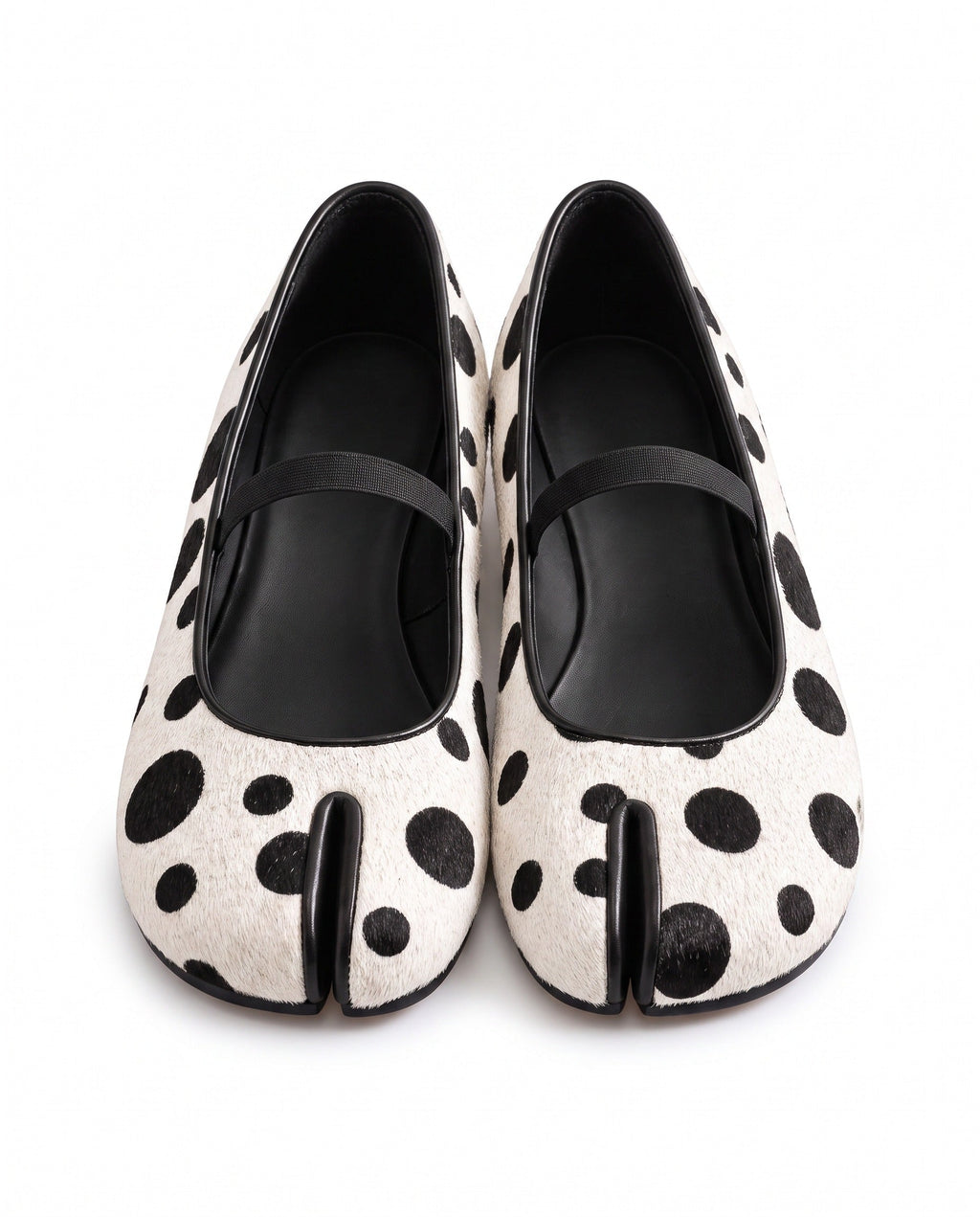 Chihiro Tabi Mary Jane in Cream Polka Dot