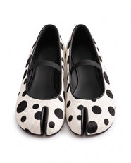 Chihiro Tabi Mary Jane in Cream Polka Dot