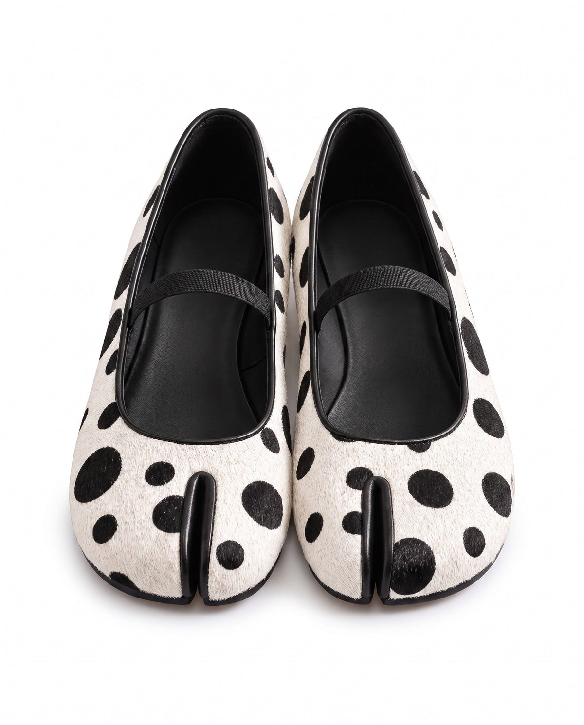 Chihiro Tabi Mary Jane in Cream Polka Dot