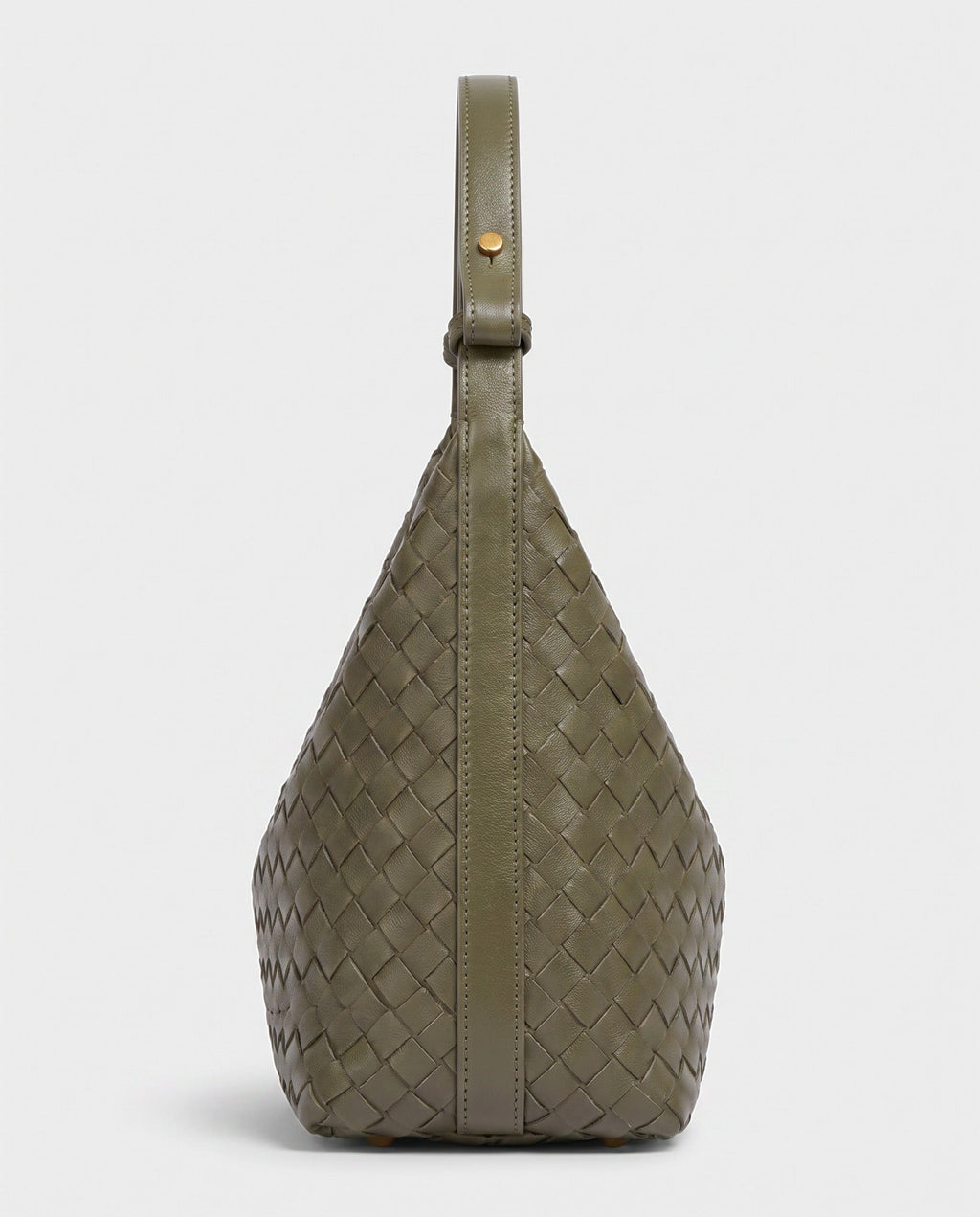 Yoko Woven Crescent Bag in Olive