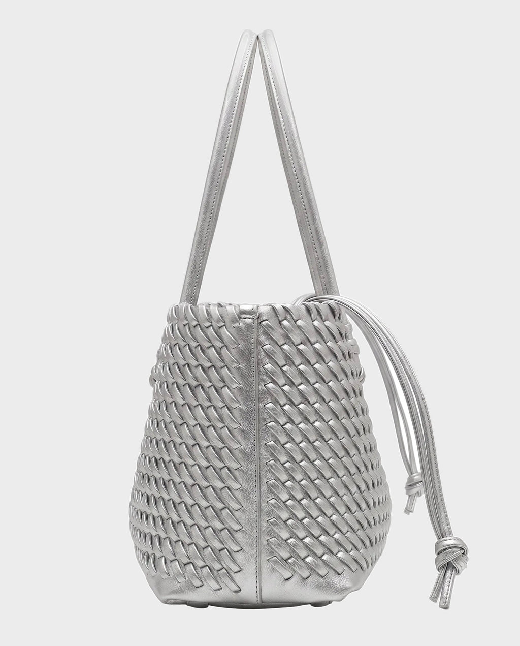 Rei Woven East-West Tote in Silver - view 2