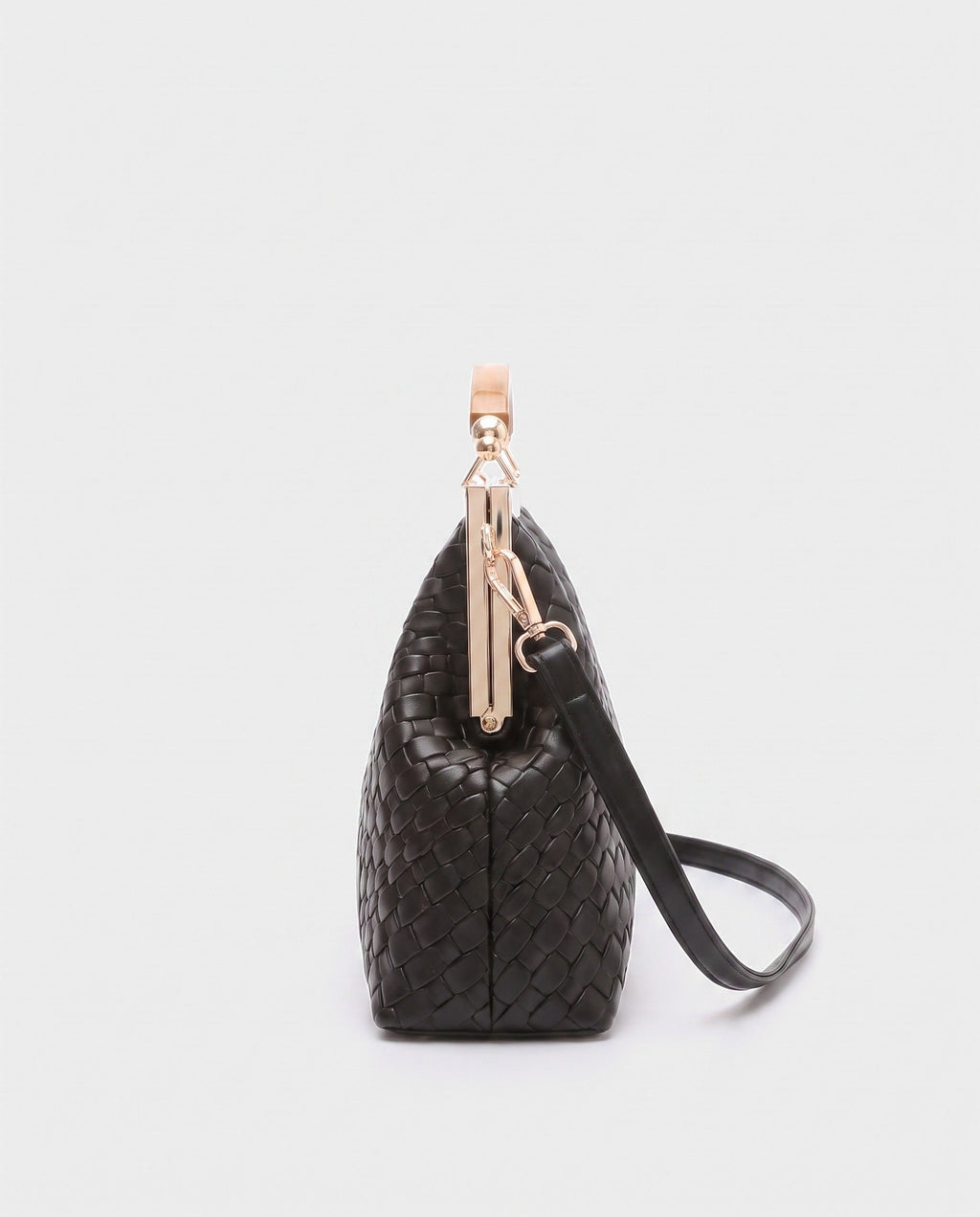 Mei Woven Frame Bag in Black