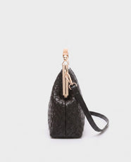 Mei Woven Frame Bag in Black
