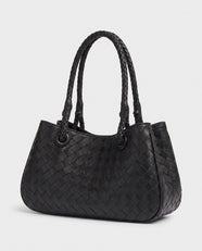 Tsubaki Woven Shoulder Tote in Charcoal