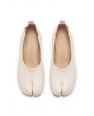 Sora Tabi Low-Heel Flat in White
