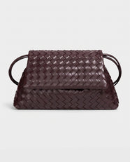 Yayoi Ring-Handle Bag in Dark Burgundy