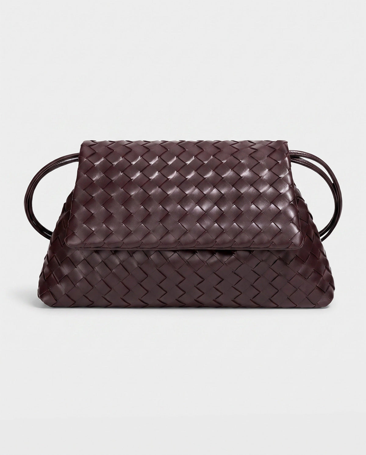Yayoi Ring-Handle Bag in Dark Burgundy