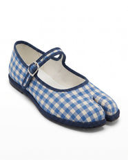 Haru Tabi Mary Jane in Blue Gingham