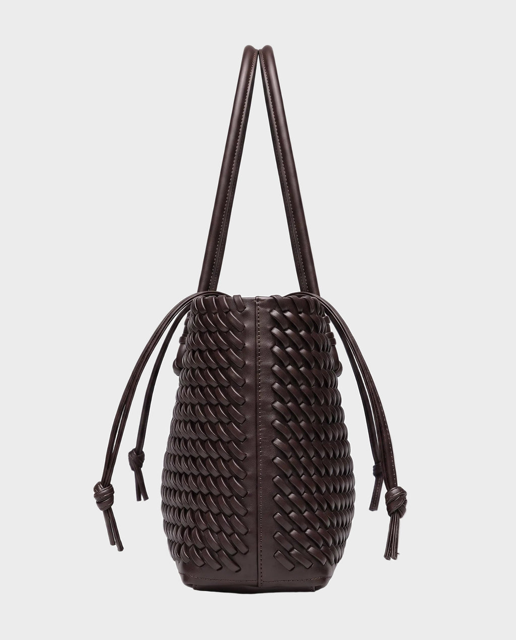 Rei Woven East-West Tote in Dark Brown - view 2
