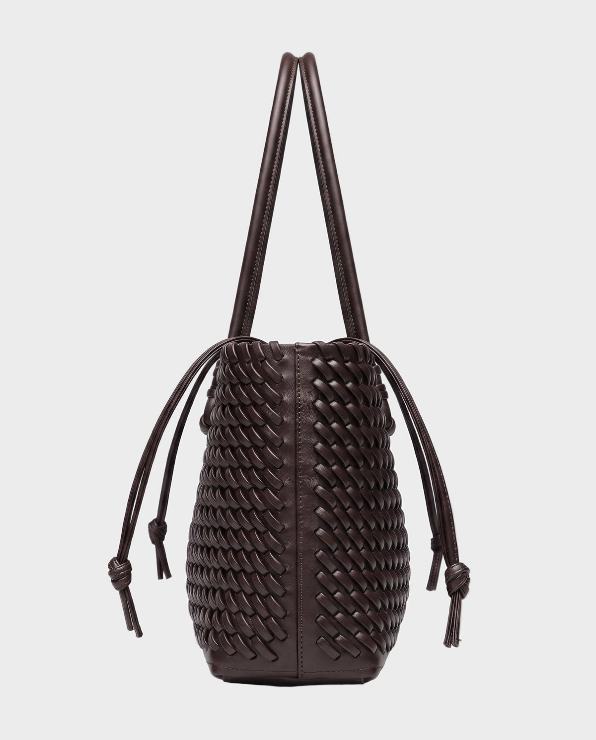 Rei Woven East-West Tote in Dark Brown - view 2