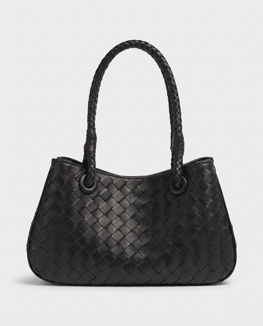 Tsubaki Woven Shoulder Tote in Charcoal
