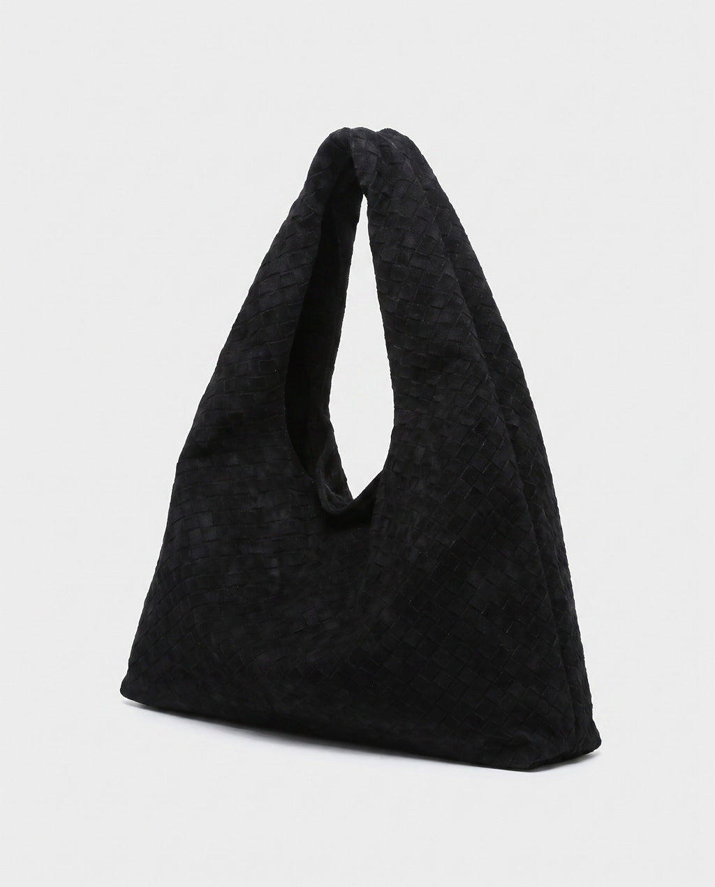 Shiori Woven Slouch Bag in Black